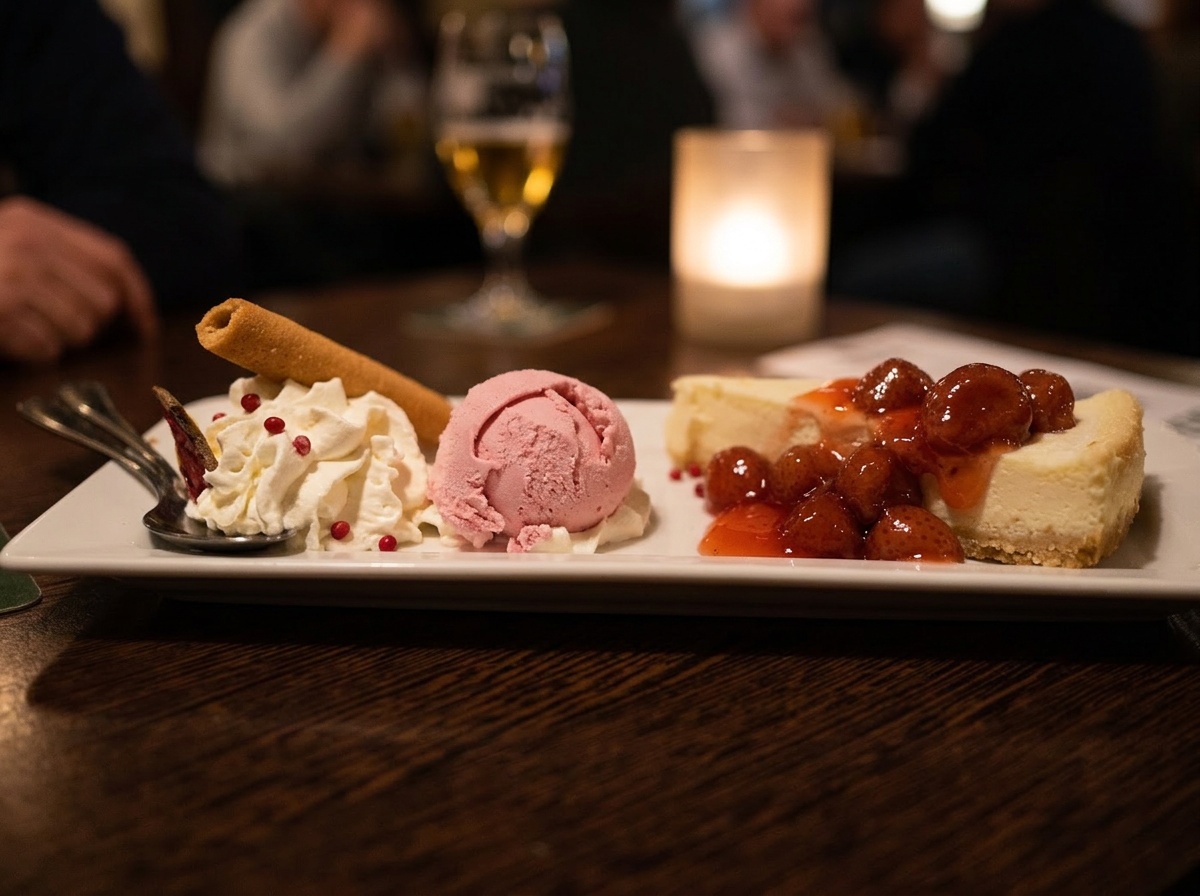 Een dessert van de kaart