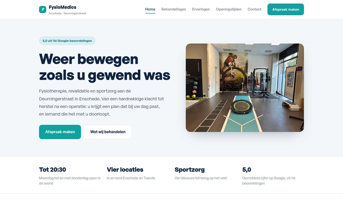 Eerder werk: een fysiotherapiepraktijk in Enschede