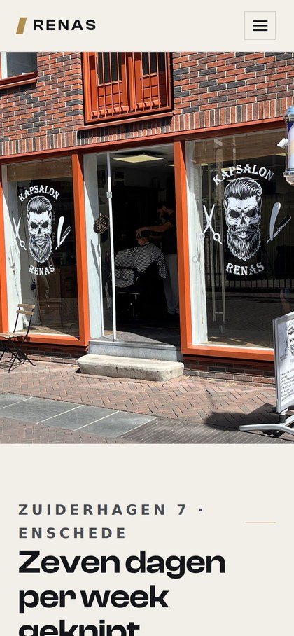 Eerder werk: een kapper in Enschede op mobiel