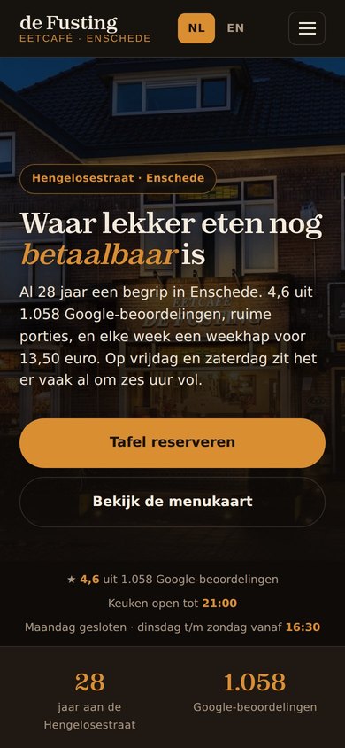 Een eetcafé van 28 jaar, eindelijk zo op het scherm · Op mobiel