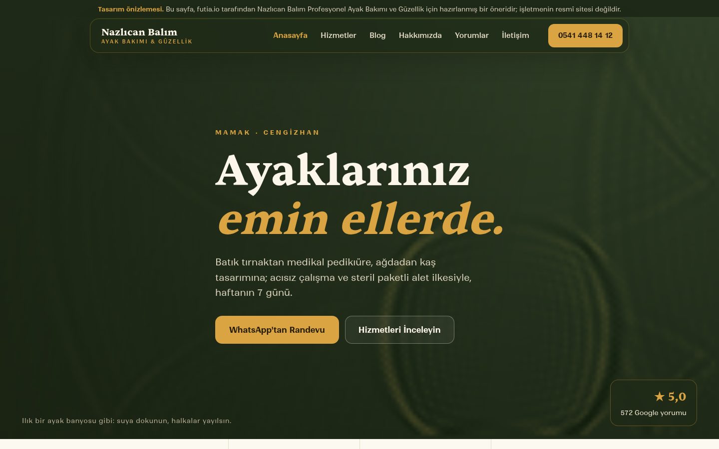 Salon met een 5,0 voor voetverzorging · Op desktop